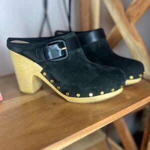Veronica Beard Dacey Suede Clogs